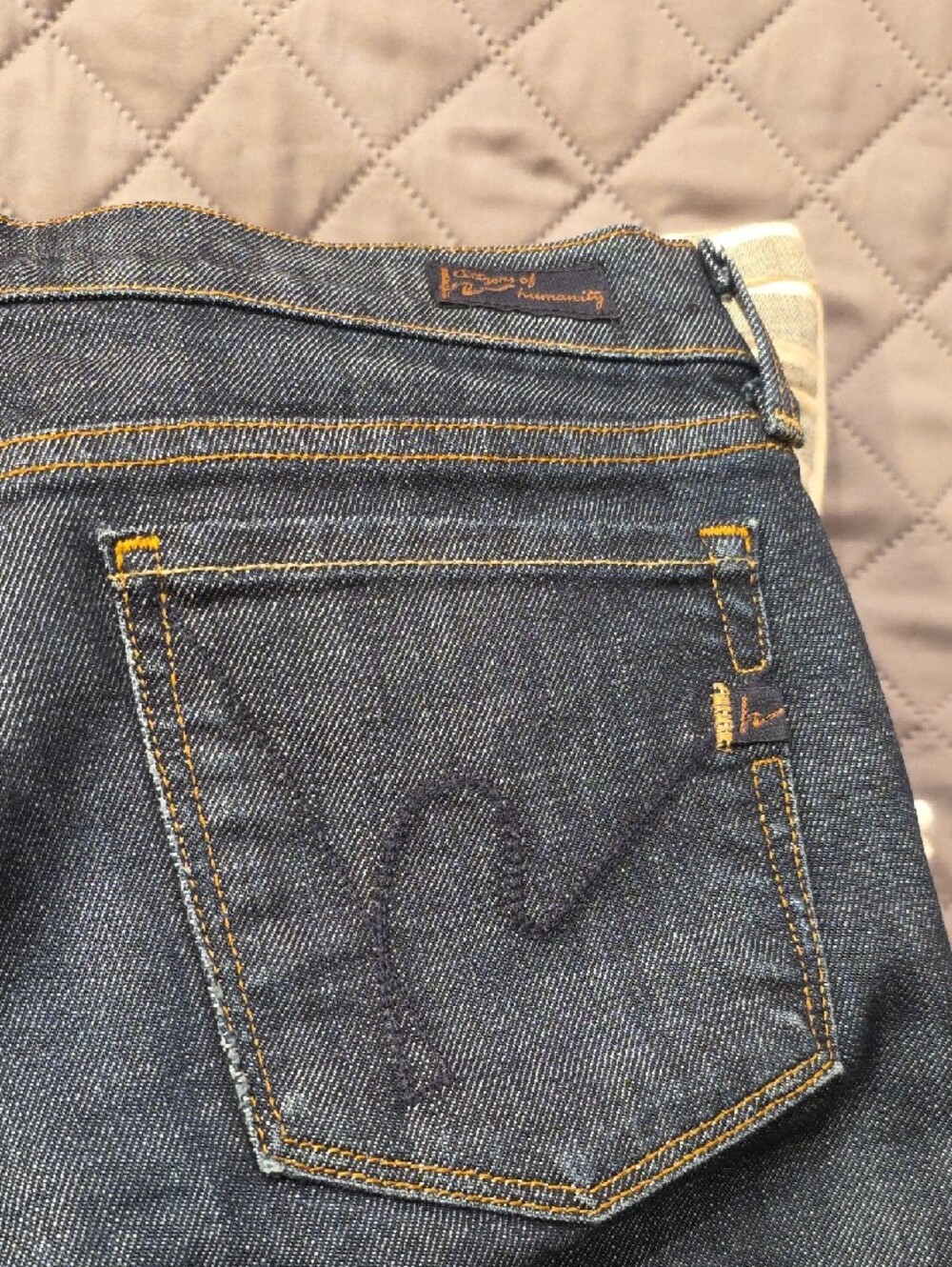 Citizens Of Humanity Kelly #063 Dark Blue Low Waist Stretch Cropped Jeans - Picture 16 of 16